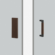 Door Handle - 80×252mm -  ABS, Grain, D